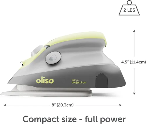 Vista 2 de Oliso M3Pro Project - Plancha de vapor con solemate (Pistachio) y bolsa de transporte Oliso para mini planchas (pistacho)