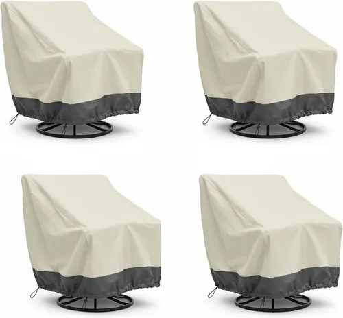 Vista 7 de Fundas impermeables para sillas de patio, 600D Oxford, fundas para muebles de exterior con revestimiento de PVC, a prueba de decoloración UV