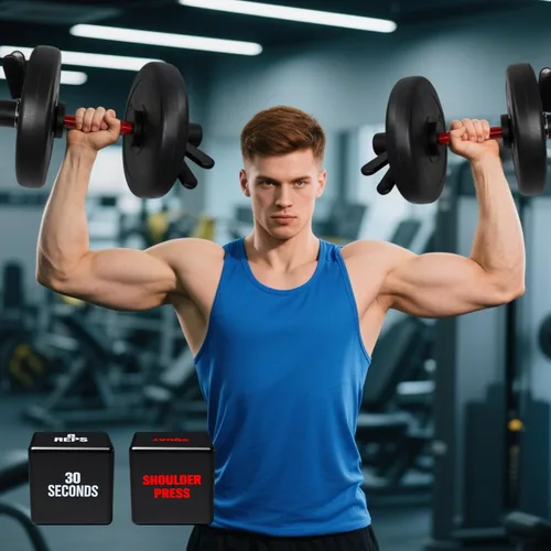 Vista 7 de 16" Olympic Dumbbell Handle, Loadable Dumbbells for 2-inch Olympic Weight Plates, Dumbbell Bar for Home Gym Strength Training, 2 Pair of Spring