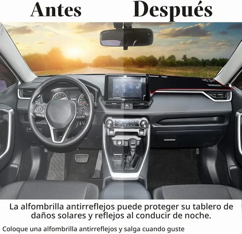 Vista 6 de para Toyota Rav4 2013 2014 2015 2016 2017 2018 Funda para Salpicadero, Funda para Consola Central, Alfombrilla para Tablero, Alfombra Protectora