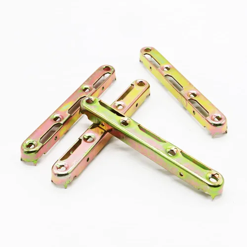 Vista 4 de Juego de 4 soportes para riel de cama, accesorios para marco de cama de madera, cabeceros de cama de 5 pulgadas (tornillos incluidos)