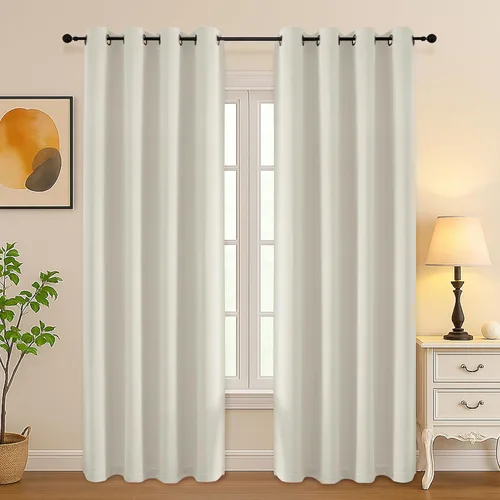 Vista 119 de Simplebrand Juego de 2 paneles de cenefa aguamarina para ventana de cocina de 14 pulgadas de largo, cortinas de oscurecimiento de habitación