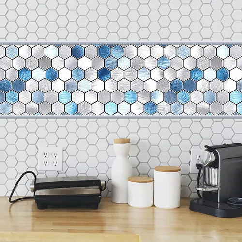 Vista 7 de Art3dwallpanels Recorte autoadhesivo para despegar y pegar de 25 pies para borde de azulejos en muro, recorte autoadhesivo para decoración