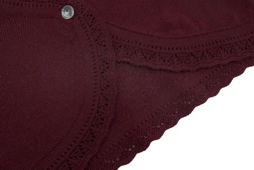 Vista 5 de Lilax Cárdigan tipo bolero de tejido de punto, manga larga, cierre de botón, para niñas pequeñas