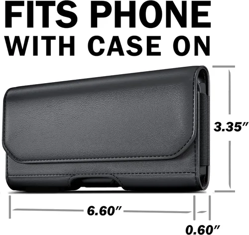 Vista 2 de PiTau Funda para iPhone 16 Plus, Pro Max 15 14 13 12 11 Xs, Samsung Galaxy S25+ 5G S24+ S23+ S22+ S21+ Funda para cinturón de teléfono celular