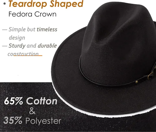 Vista 2 de Lisianthus - Sombrero con cinta con hebilla de ajuste, para mujer, modelo Fedora