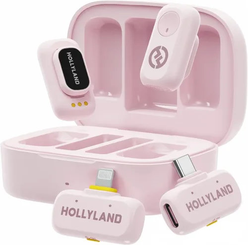 Vista 15 de Micrófono inalámbrico Hollyland Lark A1 Mini para iPhone y Android, 48kHz/24-bit, Cancelación Inteligente de Ruido de 3 Niveles, Micrófono para Negro