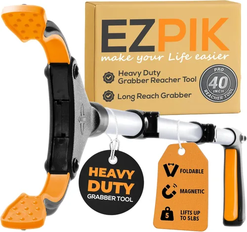 Vista 13 de Ezpik Herramienta de agarre plegable de 32 pulgadas para personas mayores, herramienta de agarre para ancianos, herramienta de alcance resistente