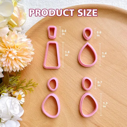 Vista 3 de Keoker Cortadores de arcilla polimérica, cortadores de arcilla para joyas de arcilla polimérica, cortadores básicos de arcilla polimérica