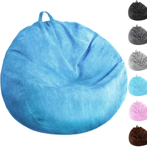 Kisoy - Funda para puf de almacenamiento de animales de peluche (sin relleno), lavable, ultrasuave, para organizar juguetes de peluche o textiles,