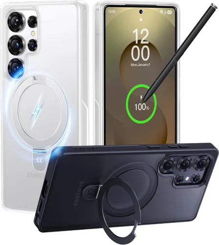 Vista 10 de CASEKOO Funda magnética patentada para Samsung Galaxy S25 Plus [protección militar contra caídas de 16 pies] [compatible con MagSafe] Funda delgada