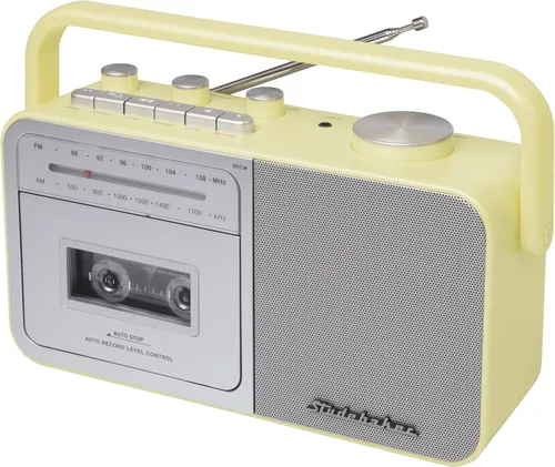 Vista 6 de Studebaker SB2130RG Reproductor de cassette portátil con radio AM/FM (oro rosa/plata)