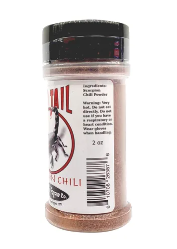 Vista 4 de Scorpion Chili Powder Spice Seasoning Trinidad Moruga Red Tail