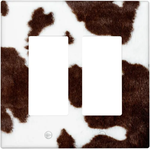 Vista 78 de Placa de interruptor de luz de 3 cuadrillas de piel de vacuno, placa frontal eléctrica de triple palanca para baño, cocina, dormitorio, habitación