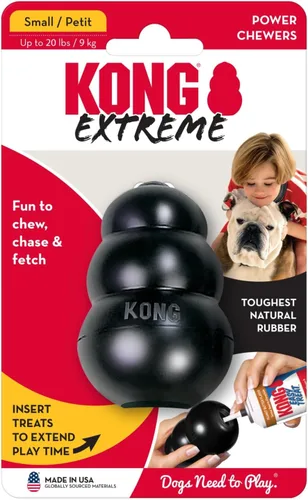 Vista 9 de KONG Juguete Extremo para Perros - Juguete para Buscar y Masticar - Capacidad de Llenado de Premios y Rebote Errático para Tiempo de Juego