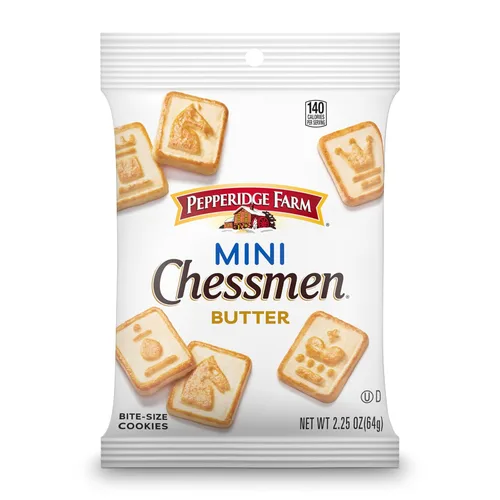 Vista 6 de Pepperidge Farm Chessmen Minis Galletas de mantequilla, 8 paquetes de aperitivos, 2.25 onzas cada una (paquete de 8)