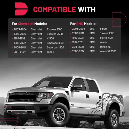 Vista 4 de BDFHYK Espaciadores de rueda de 6x5.5 de 1 pulgada de espesor Compatible con Chevy 1999-2022 Silverado Suburban Tahoe GMC Sierra 1500 Yukon K1500