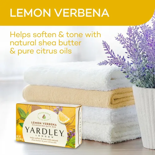Vista 3 de Yardley London Lemon Verbena Barra de baño hidratante naturalmente, 4.25 onzas