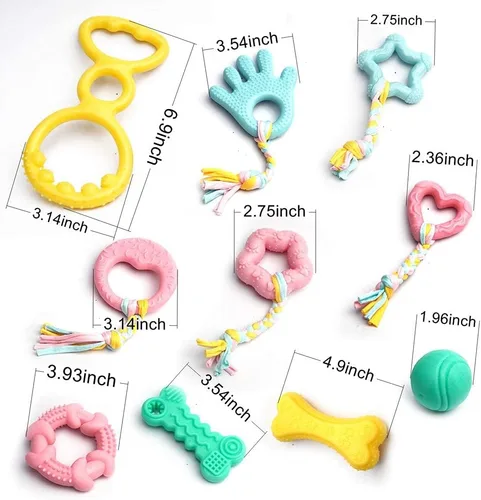 Vista 2 de Juguetes para cachorros para dentición, juguetes masticables para cachorros para la dentición de razas pequeñas, juguetes para masticar perros