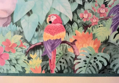 Vista 5 de Seabrook Designs Jungle Wild Animals - Rollo de borde de pared prepegado