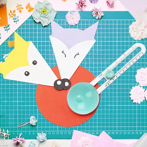 Vista 2 de Cortador de círculo artesanal, cortador de círculo de brújula para herramienta de corte circular de papel para cartulinas