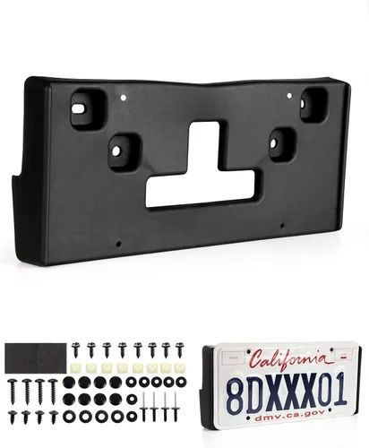 Vista 15 de Marco de matrícula compatible con Ford Mustang 2018-2023, marco de matrícula frontal negro, accesorios de repuesto para automóvil JR3Z17A385AA