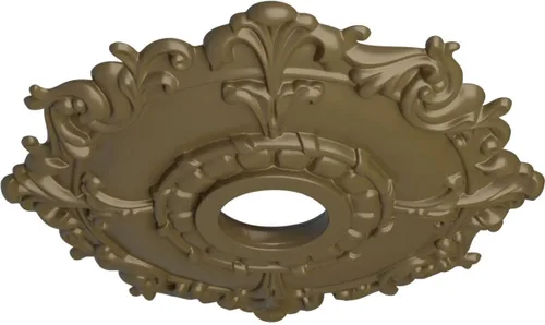 Vista 2 de Ekena Millwork CM18RLMMF Medallón de techo Riley, barro de Mississippi