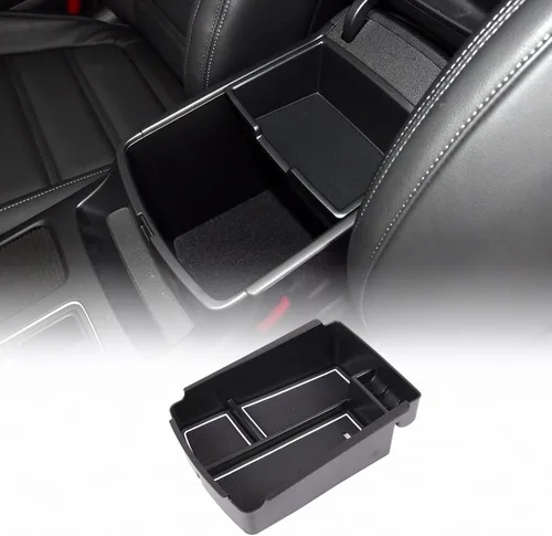 Caja de almacenamiento para reposabrazos de consola central, organizador de bandeja de teléfono, accesorios para Kia Sorento 2016, 2017, 2018, 2019,