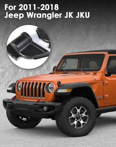Vista 6 de CALBEAU Bolsillos para puerta delantera, 2 portavasos laterales para puerta de Jeep Wrangler 2011-2018 Jeep Wrangler JK JKU 2/4 puertas, accesorios