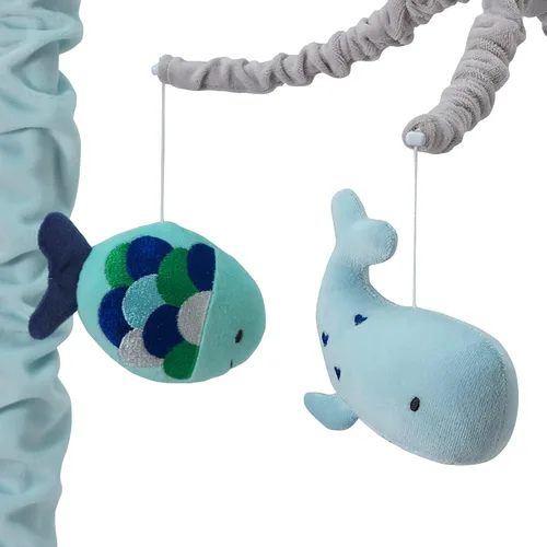 Vista 3 de Lambs & Ivy Oceania Musical Nursery Crib Mobile - Ocean, Whale, Underwater Theme