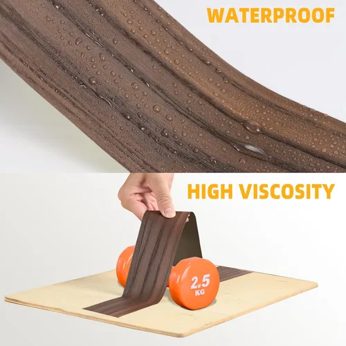 Vista 85 de GSCIT Club Bandas de borde de roble, rollo de 1 pulgada x 10 pies de bandas de borde de chapa - Cinta de madera real flexible previamente pegada