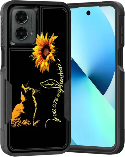 Vista 88 de para Moto G Play 4G 2024, funda de dos capas híbrida resistente y a prueba de golpes, PC duro + silicona suave protectora para Motorola Moto G Play