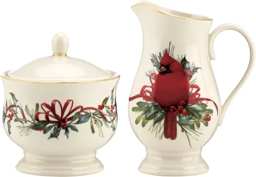 Lenox 847266 Winter Greetings Juego para azúcar y crema