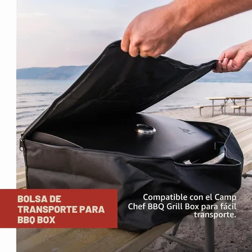 Vista 4 de Camp Chef Bolsa de Transporte con Ruedas para Estufas de Tres Quemadores, Negro