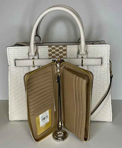 Vista 3 de Michael Kors Bolso Hamilton MD con cartera Continental grande y gancho para bolso