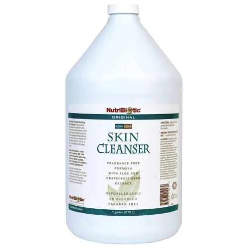 Vista 4 de NutriBiotic Limpiador de piel original sin jabón, paquete doble de 16 onzas, sin fragancia con GSE, pH equilibrado, hipoalergénico y biodegradable