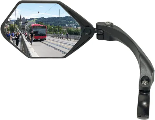 Hafny NUEVO espejo para manillar de bicicleta eléctrica, espejo de superficie grande, espejo de bicicleta de vidrio de grado automotriz HD, espejo