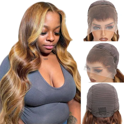 Vista 29 de Aaliweya - Pelucas de cierre de encaje HD de 5 x 5, cabello humano, onda corporal, 5x5, con encaje frontal, para mujeres, densidad de 180, cierre