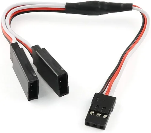 E-outstanding Cable de extensión de servo enchufe de 5.906 in estilo Y de 3 pines Servo Cable de extensión para RC Avión JR Futaba Servo Accesorios