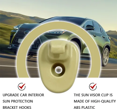 Vista 3 de 2 clips de repuesto para visera de automóvil, compatible con Jeep Liberty 2005 a 2012 y Dodge Nitro 2008 a 2012