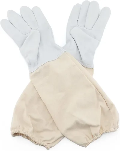Vista 2 de KINGLAKE Beekeeping Gloves Bee Hive Gloves Goatskin Beekeeping Protective Glove with Sleeves Large for the Beginner Beekeeper