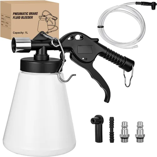 Vista 11 de GOOACC Kit de Purga de Frenos 2L Bomba de Vacío Neumática Extractor de Fluido con Botella de Rellenado 1L y Adaptadores Herramientas de Purga