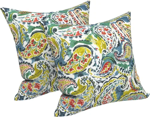 Vista 213 de LVTXIII - Juego de fundas para cojines de sofá o sillón de exteriores, para lumbar, no se decoloran, 2 unidades de 12" x 20", con relleno, estampado