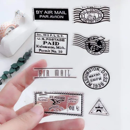 MALISTLN Sellos y sellos transparentes de Estados Unidos para álbumes de recortes y decoración de tarjetas