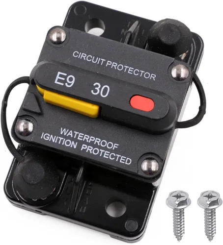 Vista 53 de E69 Interruptor de circuito de 10 A T3 con restablecimiento manual Mini de montaje en superficie IP66 Interruptor conmutable de 10 A