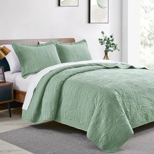 Vista 140 de Edredón de cama tamaño queen Love's cabin, color azul, para cama de verano, de microfibra ligera, estilo moderno, para todas las estaciones, 3