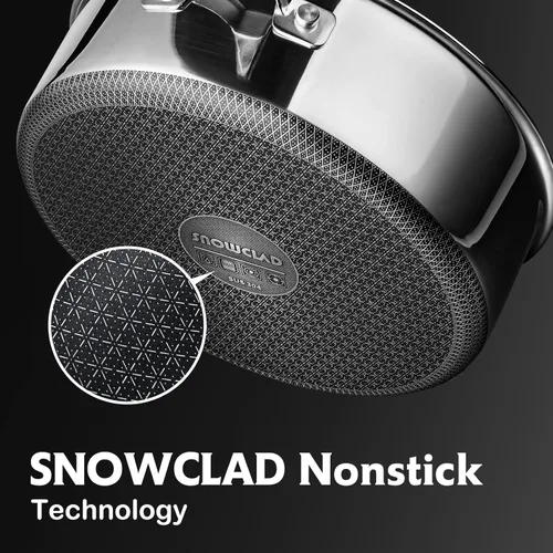 Vista 4 de Sartén híbrida antiadherente de 5 cuartos de galón para uso diario, freidora de pollo, utensilios de cocina sin PFOA, sartenes de 12 pulgadas