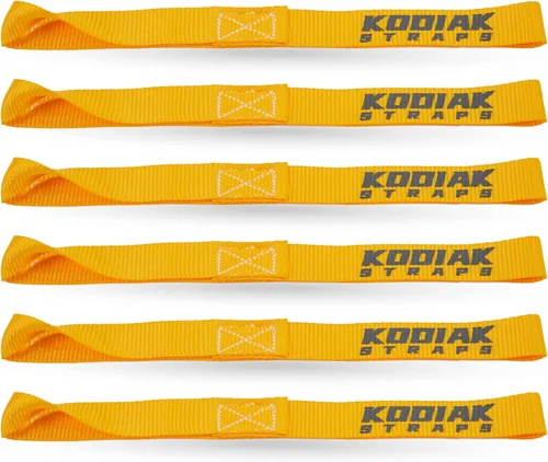 Vista 11 de Correas de Amarre de Bucle Suave - 1.5 x 18 pulgadas - Capacidad de Carga de 10,000 lb - Verde Paquete de 6 - Bucles para Asegurar ATV, UTV