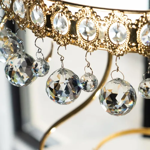 Vista 7 de Crystalsuncatcher - 10 piezas de lámpara de araña de cristal de cristal, piezas de prismas de cristal arcoíris, piezas de bricolaje, adornos de bola