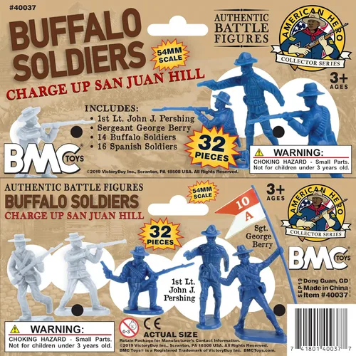 Vista 8 de BMC Buffalo Soldiers Charge Up San Juan Hill - 32pc Soldier Figures